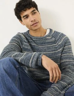 Cotton Rich Ombré Jumper With Wool -Marksandspencer Sale Store cotton rich ombr jumper with wool 8