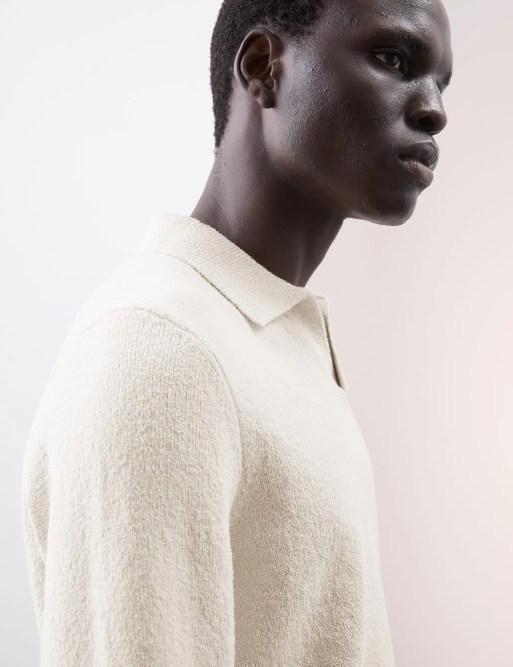 Cotton Rich Open Neck Knitted Polo Shirt 14 Cotton Rich Open Neck Knitted Polo Shirt - Image 14