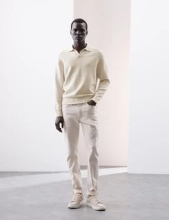 Cotton Rich Open Neck Knitted Polo Shirt 36 Cotton Rich Open Neck Knitted Polo Shirt -Marksandspencer Sale Store cotton rich open neck knitted polo shirt 14