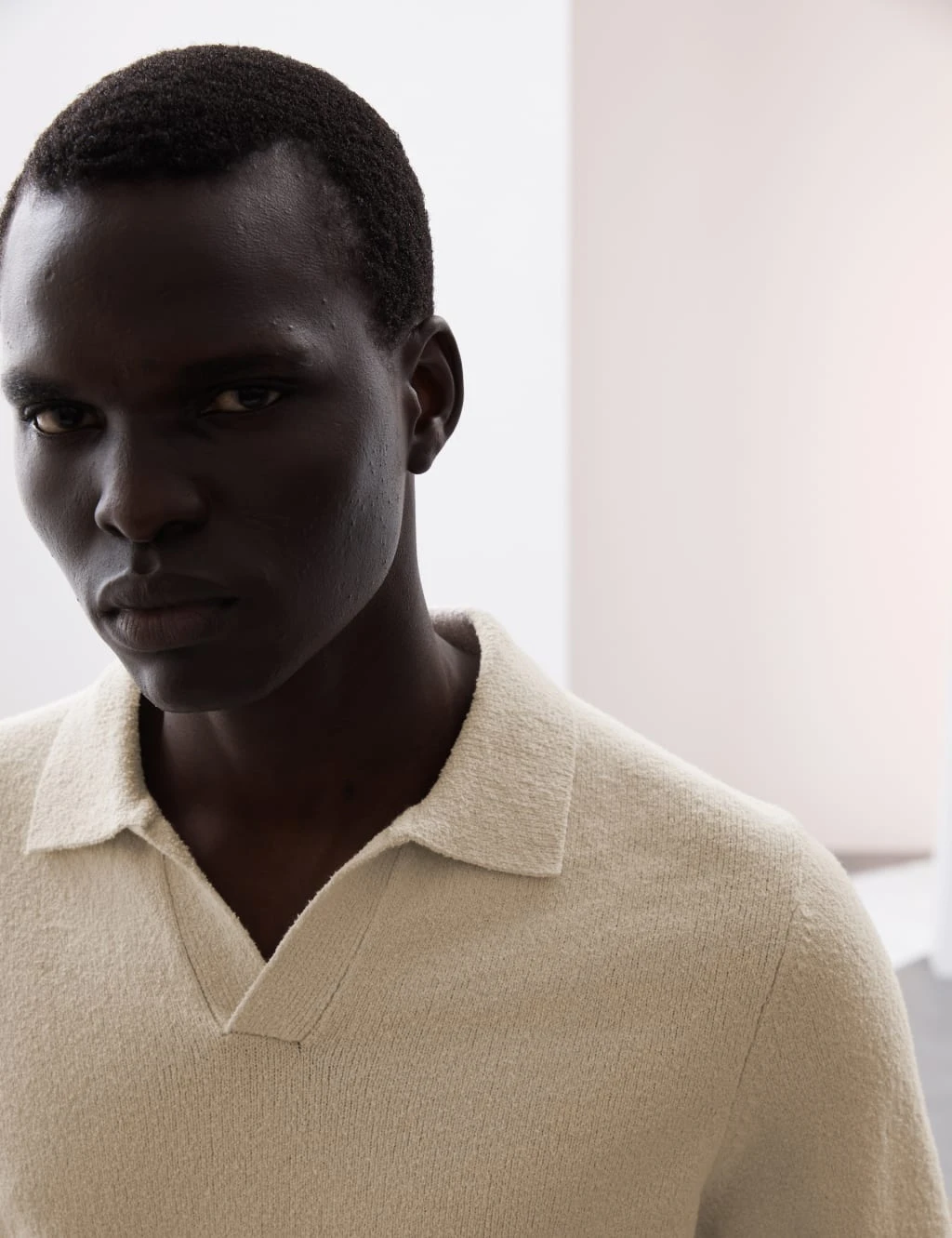 Cotton Rich Open Neck Knitted Polo Shirt 18 Cotton Rich Open Neck Knitted Polo Shirt - Image 18