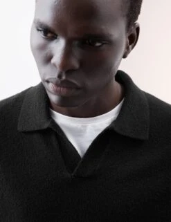 Cotton Rich Open Neck Knitted Polo Shirt 30 Cotton Rich Open Neck Knitted Polo Shirt -Marksandspencer Sale Store cotton rich open neck knitted polo shirt 9