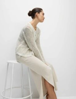 Cotton Rich Open Stitch Cropped Cardigan -Marksandspencer Sale Store cotton rich open stitch cropped cardigan 16