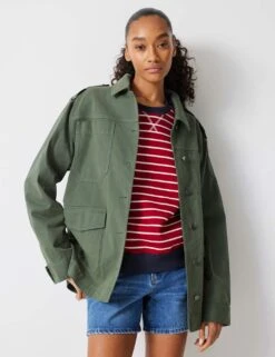 Cotton Rich Oversized Utility Jacket -Marksandspencer Sale Store cotton rich oversized utility jacket 10