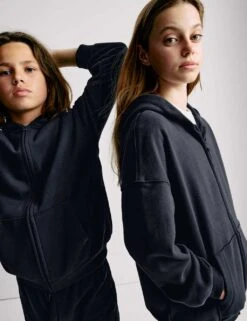 Cotton Rich Plain Hoodie (6-16 Yrs) -Marksandspencer Sale Store cotton rich plain hoodie 6 16 yrs 1 13