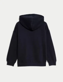 Cotton Rich Plain Hoodie (6-16 Yrs) -Marksandspencer Sale Store cotton rich plain hoodie 6 16 yrs 1 8
