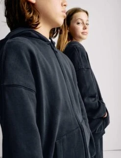 Cotton Rich Plain Hoodie (6-16 Yrs) -Marksandspencer Sale Store cotton rich plain hoodie 6 16 yrs 1 9