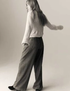 Cotton Rich Pointelle V-Neck Tie Front Relaxed Cardigan -Marksandspencer Sale Store cotton rich pointelle v neck tie front relaxed cardigan 8