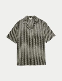 Cotton Rich Printed Pyjama Top -Marksandspencer Sale Store cotton rich printed pyjama top 8