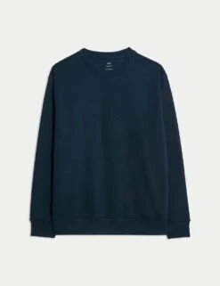 Cotton Rich Relaxed Fit Crew Neck Sweatshirt -Marksandspencer Sale Store cotton rich relaxed fit crew neck sweatshirt 10