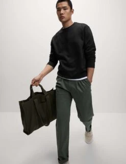 Cotton Rich Relaxed Fit Crew Neck Sweatshirt -Marksandspencer Sale Store cotton rich relaxed fit crew neck sweatshirt 14