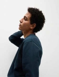 Cotton Rich Relaxed Fit Crew Neck Sweatshirt -Marksandspencer Sale Store cotton rich relaxed fit crew neck sweatshirt 6