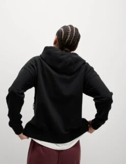 Cotton Rich Mesh Panel Relaxed Hoodie -Marksandspencer Sale Store cotton rich relaxed hoodie 4