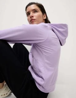 Cotton Rich Relaxed Zip Up Hoodie -Marksandspencer Sale Store cotton rich relaxed zip up hoodie 15