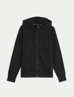Cotton Rich Relaxed Zip Up Hoodie -Marksandspencer Sale Store cotton rich relaxed zip up hoodie 16
