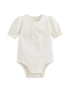 Mamas & Papas Cotton Rich Ribbed Frill Bodysuit (0 Mths-3 Yrs) -Marksandspencer Sale Store cotton rich ribbed frill bodysuit 0 mths 3 yrs 1 3