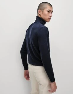 Cotton Rich Roll Neck Jumper With Wool -Marksandspencer Sale Store cotton rich roll neck jumper with wool 12