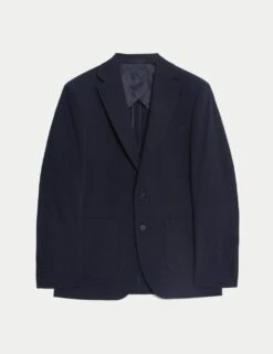 Cotton Rich Seersucker Blazer -Marksandspencer Sale Store cotton rich seersucker blazer 15