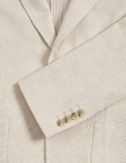 Cotton Rich Seersucker Blazer -Marksandspencer Sale Store cotton rich seersucker blazer 17
