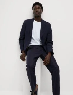 Cotton Rich Seersucker Blazer -Marksandspencer Sale Store cotton rich seersucker blazer 9