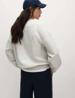 Cotton Rich Slogan Crew Neck Sweatshirt -Marksandspencer Sale Store cotton rich slogan crew neck sweatshirt 10