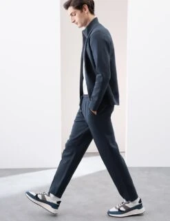 Cotton Rich Pintuck Straight Leg Joggers -Marksandspencer Sale Store cotton rich straight leg joggers 1