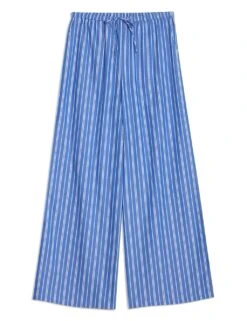 Cotton Rich Striped Drawstring Trousers -Marksandspencer Sale Store cotton rich striped drawstring trousers 5