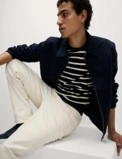 Cotton Rich Striped Knitted T-Shirt -Marksandspencer Sale Store cotton rich striped knitted t shirt 16