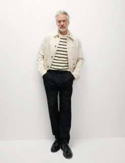 Cotton Rich Striped Knitted T-Shirt -Marksandspencer Sale Store cotton rich striped knitted t shirt 9