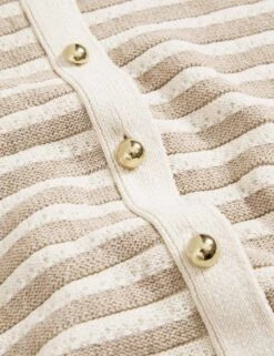 Cotton Rich Striped Knitted Waistcoat -Marksandspencer Sale Store cotton rich striped knitted waistcoat 16