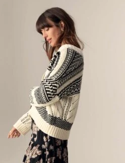 Cotton Rich Striped Textured V-Neck Cardigan -Marksandspencer Sale Store cotton rich striped textured v neck cardigan 13