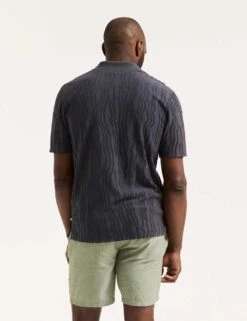 Scotch & Soda Cotton Rich Textured Jacquard Polo Shirt -Marksandspencer Sale Store cotton rich textured jacquard polo shirt 11