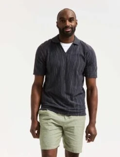 Scotch & Soda Cotton Rich Textured Jacquard Polo Shirt -Marksandspencer Sale Store cotton rich textured jacquard polo shirt 7