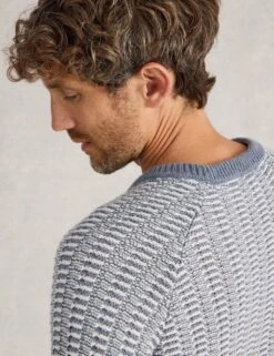 WHITE STUFF Cotton Rich Textured Jumper With Merino Wool -Marksandspencer Sale Store cotton rich textured jumper with merino wool 7