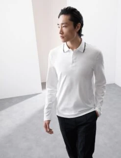 Cotton Rich Tipped Polo Shirt -Marksandspencer Sale Store cotton rich tipped polo shirt 12