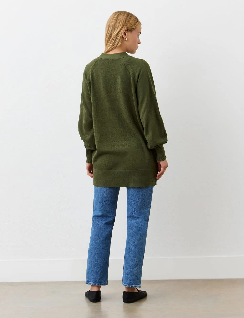 Cotton Rich V-Neck Button Front Cardigan 12 Cotton Rich V-Neck Button Front Cardigan - Image 12