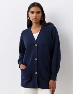 Cotton Rich V-Neck Button Front Cardigan 31 Cotton Rich V-Neck Button Front Cardigan -Marksandspencer Sale Store cotton rich v neck button front cardigan 15