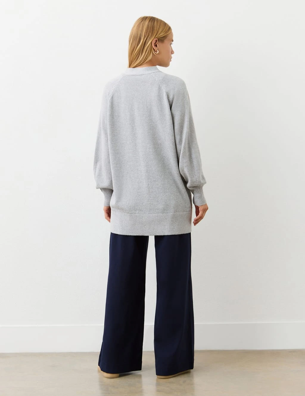 Cotton Rich V-Neck Button Front Cardigan 7 Cotton Rich V-Neck Button Front Cardigan - Image 7