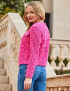 Cotton Rich Waffle Knit Sparkly Cardigan -Marksandspencer Sale Store cotton rich waffle knit sparkly cardigan 7