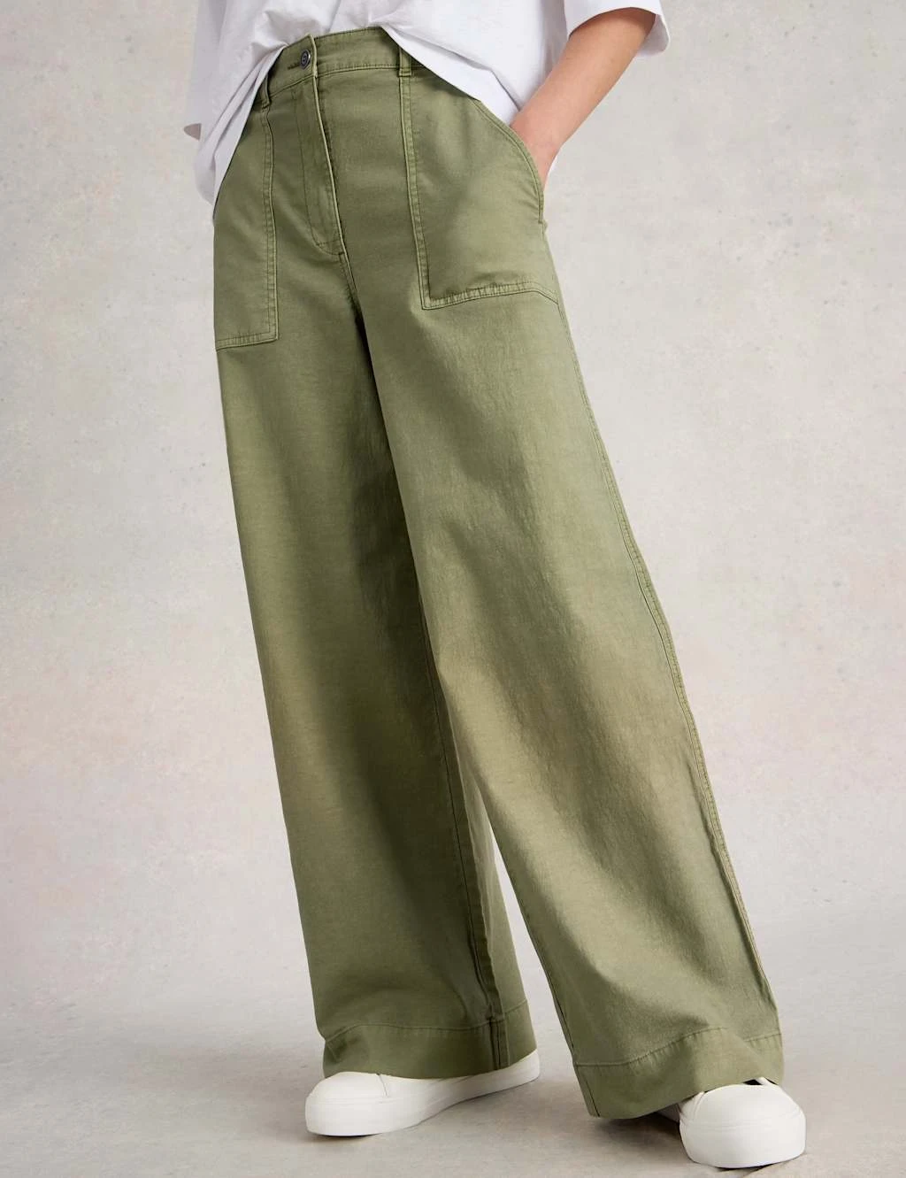 WHITE STUFF Cotton Rich Wide Leg Chinos 12 WHITE STUFF Cotton Rich Wide Leg Chinos - Image 12