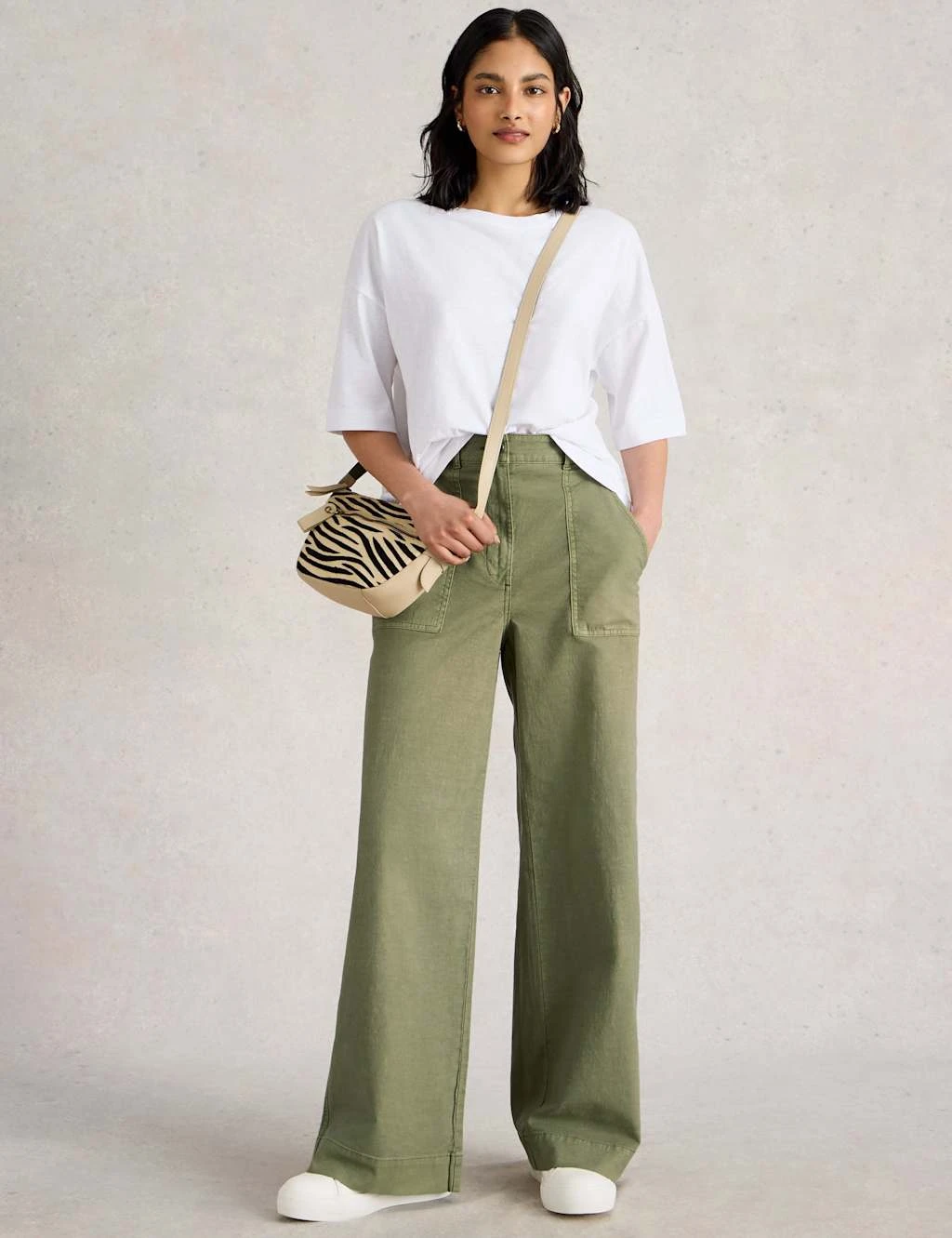 WHITE STUFF Cotton Rich Wide Leg Chinos 9 WHITE STUFF Cotton Rich Wide Leg Chinos - Image 9