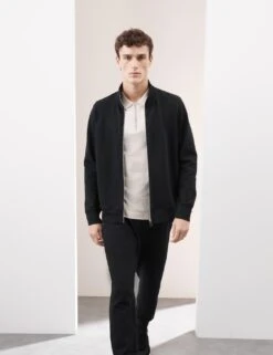 Cotton Rich Zip Up Funnel Neck Jacket -Marksandspencer Sale Store cotton rich zip up funnel neck jacket 10