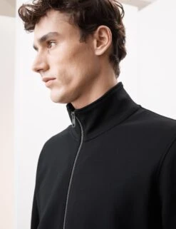Cotton Rich Zip Up Funnel Neck Jacket -Marksandspencer Sale Store cotton rich zip up funnel neck jacket 11