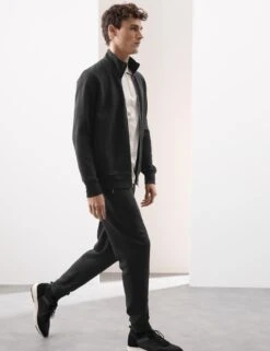 Cotton Rich Zip Up Funnel Neck Jacket -Marksandspencer Sale Store cotton rich zip up funnel neck jacket 12