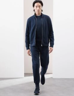 Cotton Rich Zip Up Funnel Neck Jacket -Marksandspencer Sale Store cotton rich zip up funnel neck jacket 14