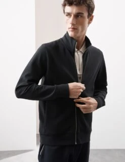 Cotton Rich Zip Up Funnel Neck Jacket -Marksandspencer Sale Store cotton rich zip up funnel neck jacket 7