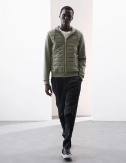 Cotton Rich Zip Up Hooded Jacket With Stormwear™ -Marksandspencer Sale Store cotton rich zip up hooded jacket with stormwear 1