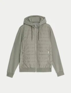 Cotton Rich Zip Up Hooded Jacket With Stormwear™ -Marksandspencer Sale Store cotton rich zip up hooded jacket with stormwear