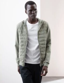 Cotton Rich Zip Up Hooded Jacket With Stormwear™ -Marksandspencer Sale Store cotton rich zip up hooded jacket with stormwear 3