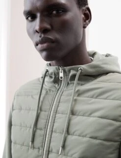 Cotton Rich Zip Up Hooded Jacket With Stormwear™ -Marksandspencer Sale Store cotton rich zip up hooded jacket with stormwear 4