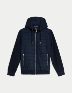 Cotton Rich Zip Up Hooded Jacket With Stormwear™ -Marksandspencer Sale Store cotton rich zip up hooded jacket with stormwear 7